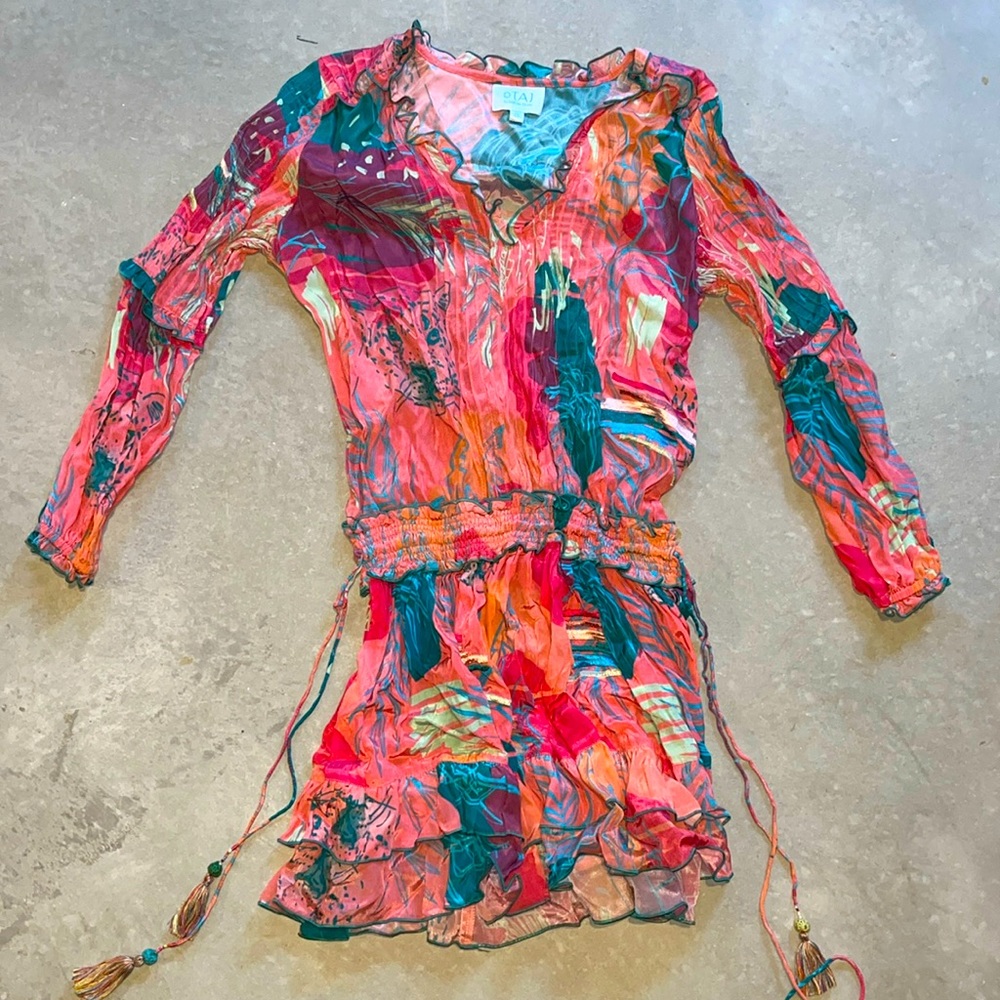 Beautiful dress from TAJ by Sabrina Crippa. Never worn. Vibrant colors